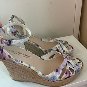 Christian Siriano for Payless  Floral Print Wedges - Purple and Cream